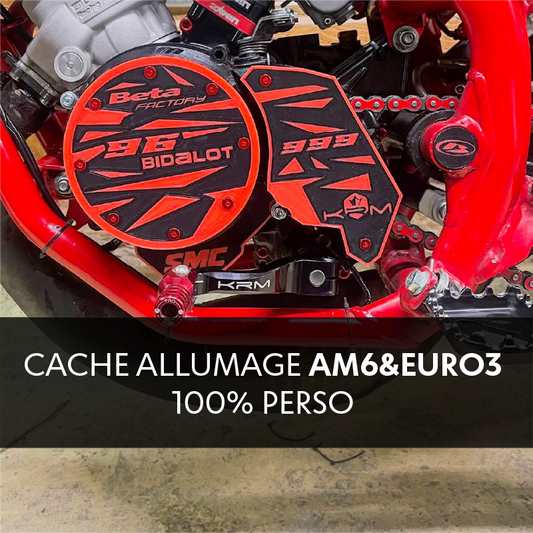 CACHE ALLUMAGE + CACHE PIGNON AM6&EURO3 100% PERSO